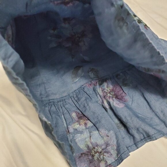 100% Lino Italian Linen Floral Sundress S (IT 42) - Picture 2 of 8